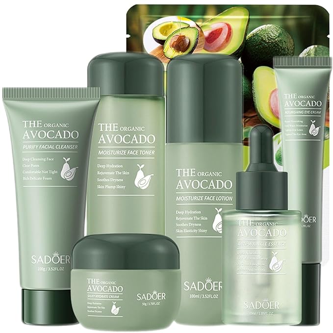 Avocado Skincare Set, 11-In-1 Skincare Gift moisturizing