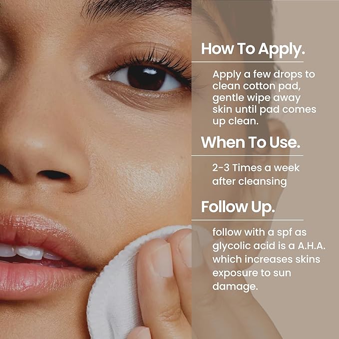 Glycolic Acid Toner 5% for Face | Gentle Exfoliating Toner - with Aloe Vera & Quinoa Extract | Advance Anti-Aging Toning Solution Rejuvenates Skin & Minimizes Pore Appearance | 8 oz