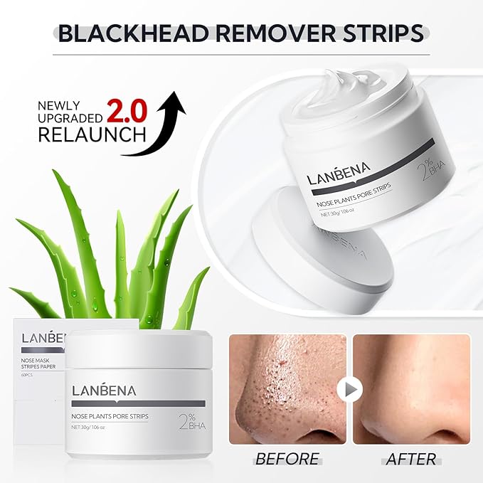 LANBENA Blackhead Remover - Peel Off Mask for Nose & Face, Blackhead Removal Kit 1.05oz