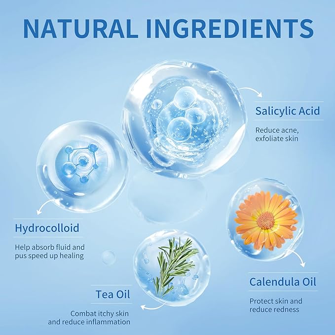 Large Pimple Patches for Face, 7 Sizes 210 Counts XL Acne Patches, Big Hydrocolloid Bandages for Body, Chin, Forehead, Chest, Back Zit Breakouts (Strip, Square, Round)