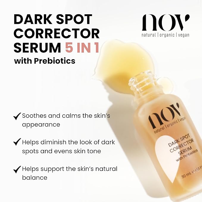NOV Dark Spot Corrector Serum - Dark Spot Remover for Face - Acne Scar and Redness Reducing Face Serum - All Skin Types - 1.01 oz