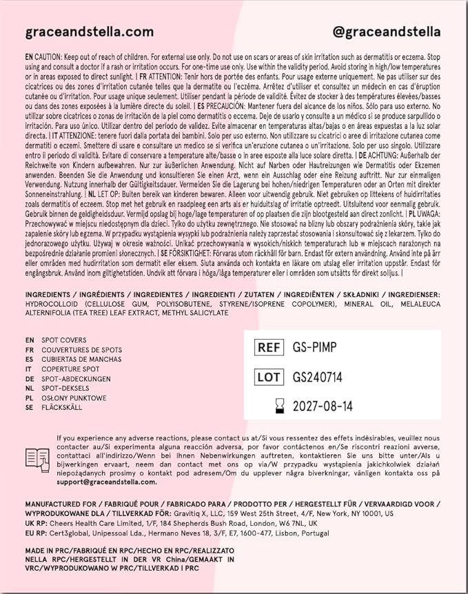 grace & stella Award Winning Pore Strip - Pimple Patches for Face - Heart Hydrocolloid Zit Stickers that Help Soothe & Conceal Breakouts - Cute Patches - Dermatologist-Tested Vegan (Heart, 36 Count)