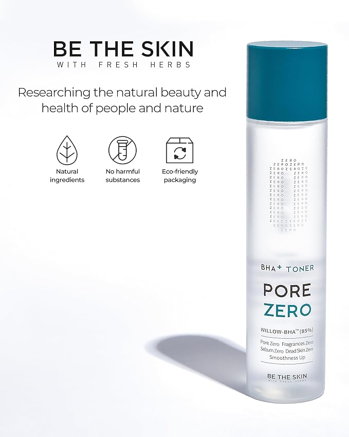 BHA+ Pore Zero Daily Exfoliating Toner - Pore Refining Korean Face Toner for Acne Prone Skin - Salicylic Acid for Pores and Sebum, 5.07 fl.oz.