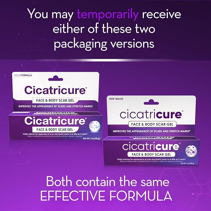 Cicatricure Advanced Scar Gel for Face & Body - Proven Results in 2 Weeks, Scar Treatment for Surgical Scars, Stretch Marks, Scars of Burns and Injuries, Acne Scar Treatment, 1 oz (28 g)