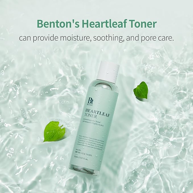 BENTON Heartleaf Toner for Face 5.07 fl. Oz. – Trouble Care, Pore Care – Hydrating and Skin Soothing Effect for All Skin Types – pH 5.5 Non-Irritating