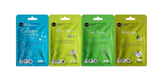 Celavi Essence Facial Face Mask K-Beauty Skincare Korea Skin Care Moisturizing 12 Pack B Set