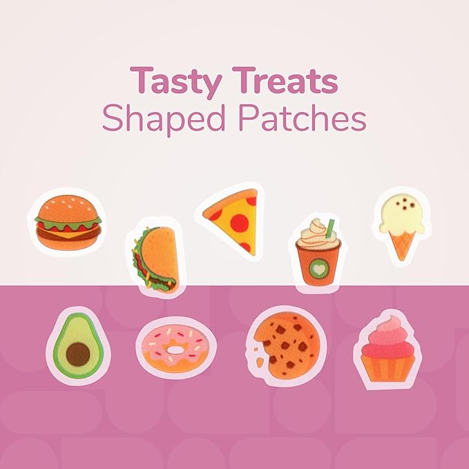 BioSwiss Pimple Patches, Tasty Treats Shaped Acne Patch for Zits and Blemishes, Hydrocolloid Spot Stickers for Face and Skin, 72 Count