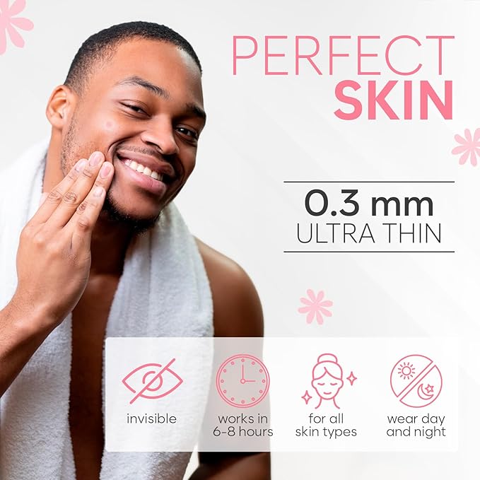 Invisible Pimple Patches for Face (324 Count), Hydrocolloid Stickers Covers Pimples, Zit Patches for Spot Cover, Clear (2 Sizes - S/L)