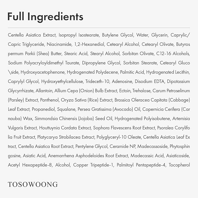 Adenosine Cica Cream, 520,000ppm Centella Asiatica, Redness Reducing for Oily and Dry Skin Moisturizer, Barrier Cream with Niacinamide and Panthenol, Korean Skincare, 100ml, 3.38 fl. oz.