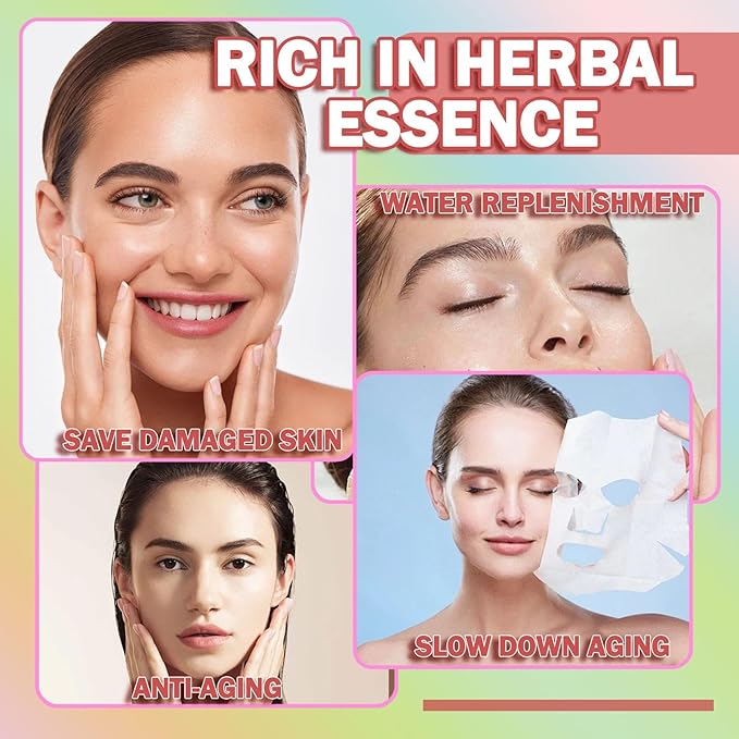 8PCS Face Masks Variety Set,Soft Long Lasting Hydrating Sheet Mask,Moisturizing Face Masks Skincare Set,Facial Mask Skin Care Gift Set Suitable for All Skin Types