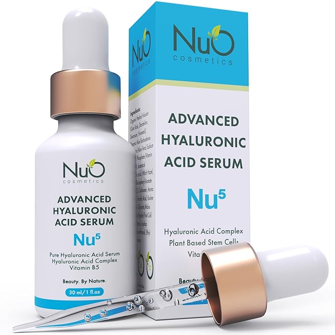 nuorganic Hyaluronic Acid + B5 + Plant Stem Cells: Skin Feels Hydrated, Plumper, Dewy and Rejuvenated - PhytoCellular Science + Multi Molecular + 100 Hour Hydration + Better Skin in 7 Days