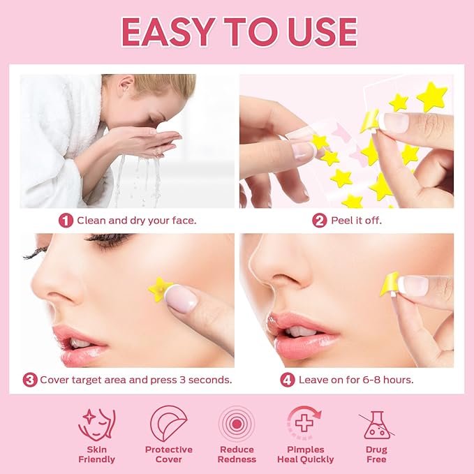 Pimple Patches Thin Pimple Patches for Face Acne patches Acne Treatment for All Skin Types Unscented Vegan & Cruelty Free Hydrocolloid & Tea Tree Formula for Blemishes Redness & Pore Treatment