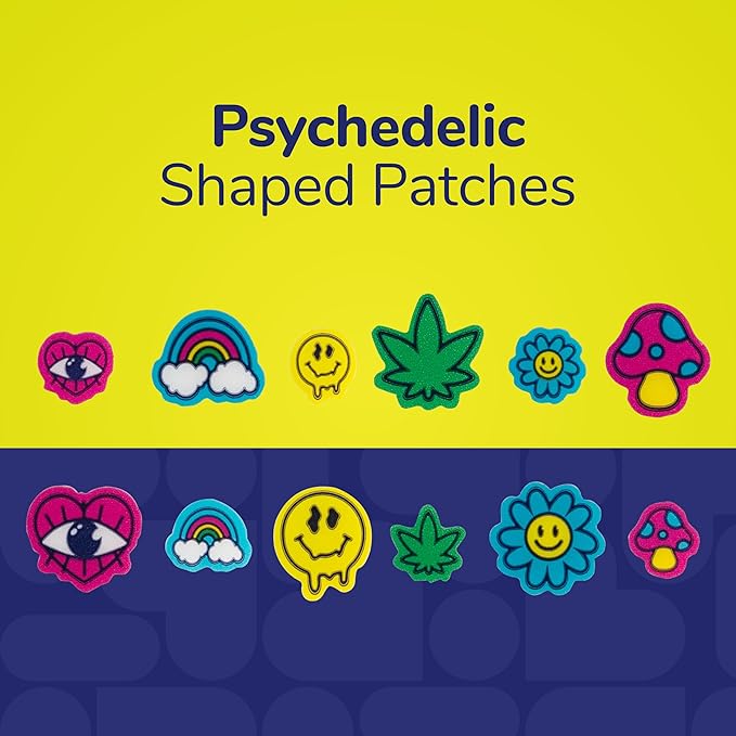 BioSwiss Pimple Patches, Psychedelic Shaped Acne Patch for Zits and Blemishes, Hydrocolloid Spot Stickers for Face and Skin, 72 Count