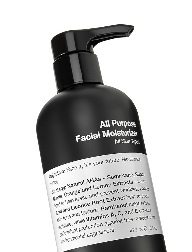 Anthony All-Purpose Facial Moisturizer – Men’s Hydrating Lotion for Dry Skin – Lightweight, Non-Comedogenic, Anti-Aging Formula – 16 Fl Oz