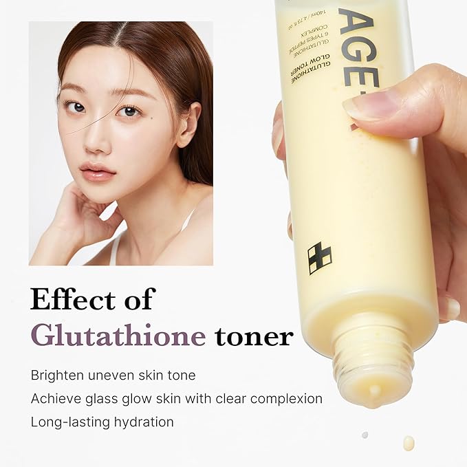 medicube Age-R Glutathione Glow Milky Toner, Low-Irritation Double Layer Toner for Glass Glow Skin with Peptide, Even Skin Tone, Radiance, Hydration, Korean Skincare