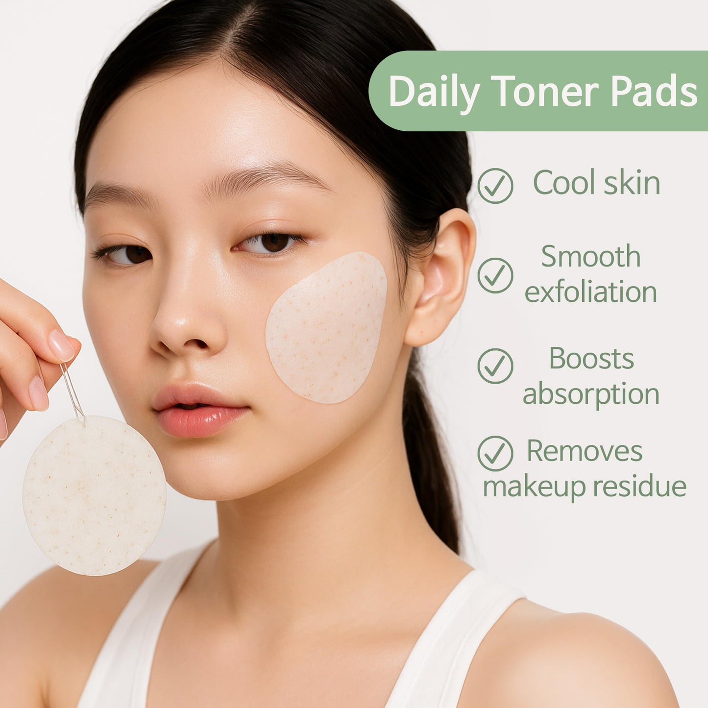 SoloVegan 4% PHA Toner Pads | Vegan Korean Skincare for Sensitive, Acne-Prone Skin, Before Makeup, Morning Routine Selfcare, (Toner Pads, 60 ct)