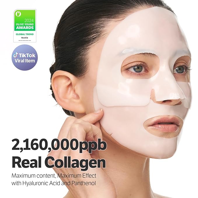 SUNGBOON EDITOR Deep Collagen Hyalu-B5 Overnight Mask 37gx4ea | Real Collagen Face Mask with Hyaluronic Acid | Moisture-Locking Care for Overheated Skin | Viral Korean Skincare Trend
