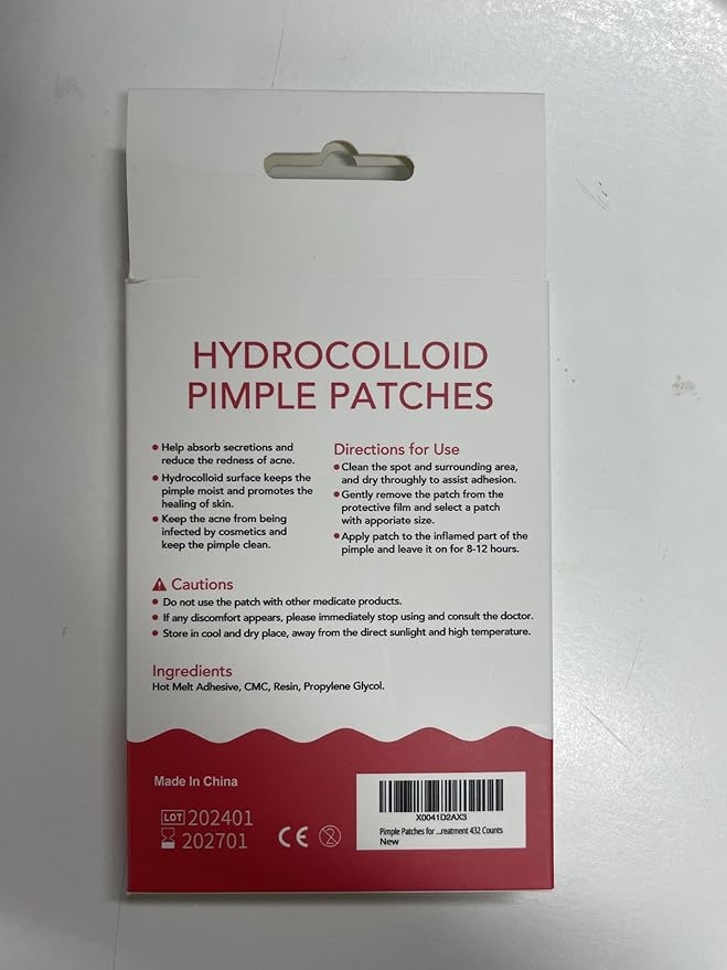 432 Counts Pimple Patches for Face, Hydrocolloid Acne Patches Zit Patches for Face Acne Spot Treatment Patch Cystic Acne Treatment Stickers Blemish Hydrocolloid Patches for all Skin Type