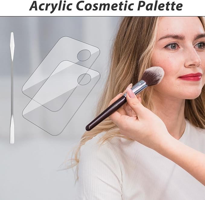 3 Pcs Acrylic Makeup Palette with 3Pcs Makeup