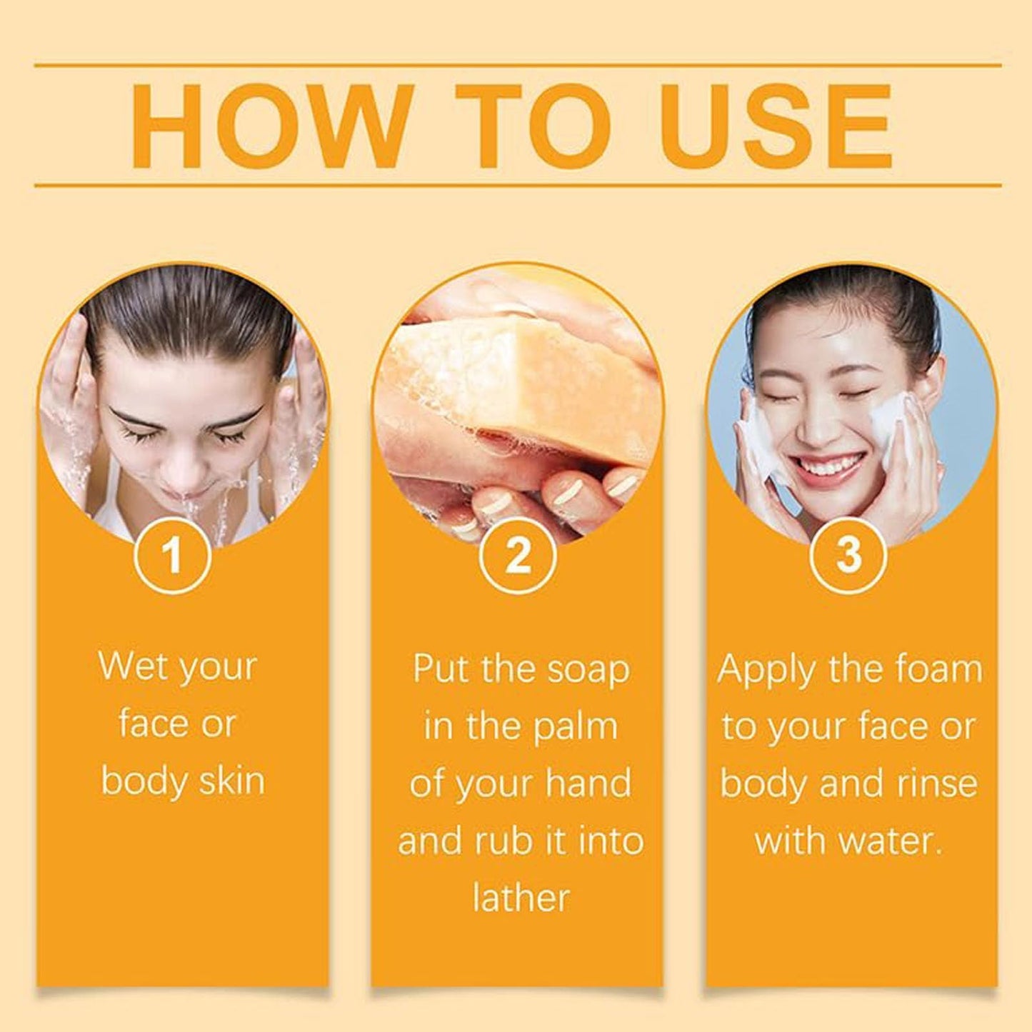 Turmeric Trio: Facial Wash, Cleansing Mousse, & Soap, Turmeric Wash and Care Three Piece Set, Turmerics Daily Skin Care Bundle Three Set for Face & Body (1 Sst)