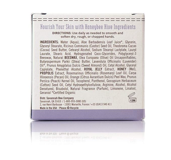 Savannah Bee Company Beeswax Hand Cream - Hand Moisturizer Repair Cream