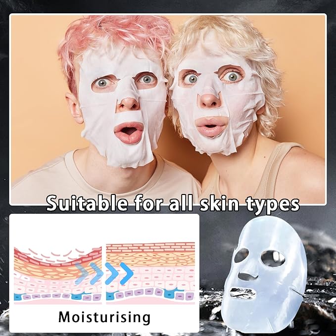 10PCS Hydrating Facial Sheet Masks,Lightweight Breathable Face Mask,Refreshing Oil Control Face Sheet Mask Skincare,Long Lasting Moisturizing Sheet Mask,All Skin Types