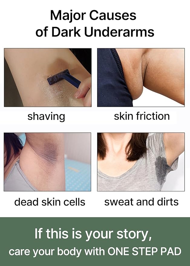 celimax ONE STEP Body Brightening Pad | with Green Tea & White Truffle, For Armpit Under Arm, Knee & Elbow, Dark Spot & Skin Pigmentation, Exfoliating, Hydrating Body Scrub,110ml (60 pads)