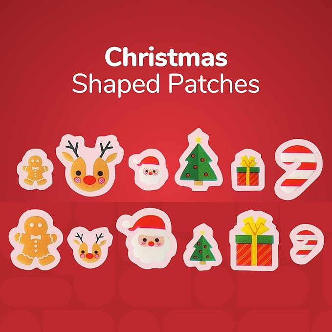 BioSwiss Pimple Patches, Christmas Acne Patch for Zits and Blemishes, Hydrocolloid Spot Stickers for Face and Skin, 72 Count