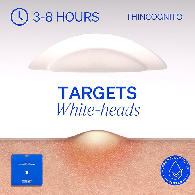 Right Away Thincognito Invisible Spot Patch - Absorbing Hydrocolloid Pimple Patch for Face, Blemishes, Zits, Acne, Breakouts Spot Treatment for Skin Care, 2 Sizes (42 Count Pack of 2)