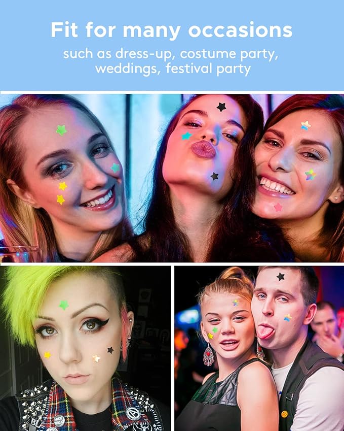 LitBear Acne Pimple Patch, 6 Colors 168 Dots Star Pimple Patches with Tea Tree Oil & Centella Oil, Hydrocolloid Acne Patches for Face Cute Zit Patches Pimple Stickers Acne Dots