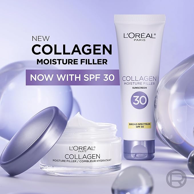 L’Oreal Paris Collagen Daily Face Moisturizer, Anti Aging Face Cream to Reduce Wrinkles and Provide Intense Hydration, 1.7 oz