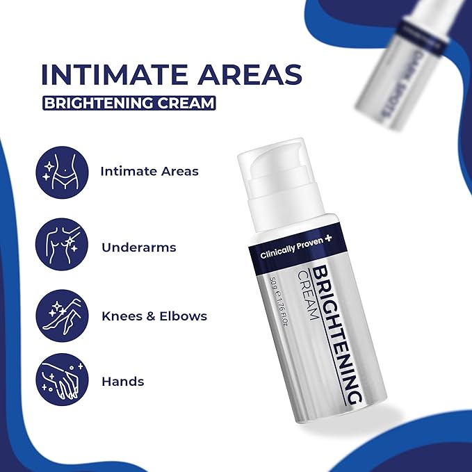 Intimate Area Cream - Inner Thigh, Armpits, Elbows, Knees, Bikini Areas & Lines | Made in Italy