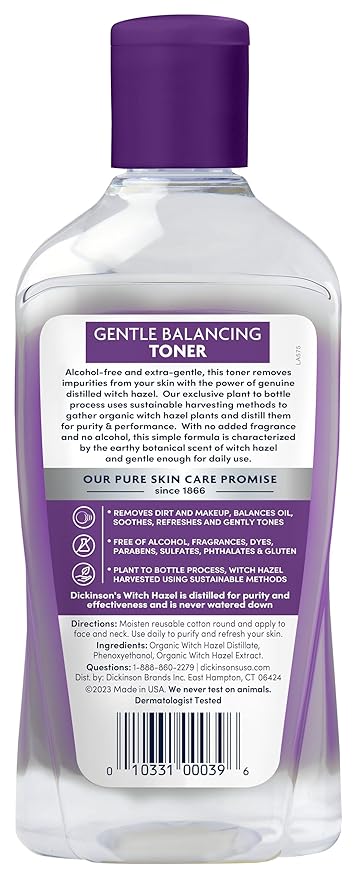 Dickinson's Alcohol Free Gentle Balancing Toner, 16 Fl Oz