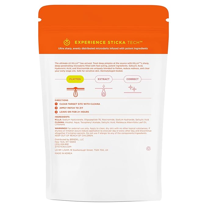 ZitSticka Killa Acne Patches for Face - World's Most Potent Pimple Patch with Fast-Acting Microdarts - Starts Working within 2 Hours for Deep, Early-Stage Zits - 20 Count