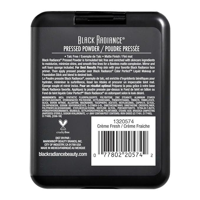 Black Radiance Pressed Powder, Buildable & Blendable Matte French Toast