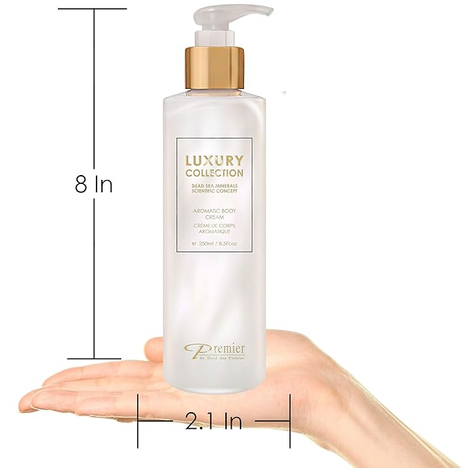 Dead Sea Premier Prestige Sensual Aromatic Body lotion for Healthy Skin,Gentle,Quick absorbing Moisturizer with Skin-Enhancing and Hydrating Aromatic Oils,Minerals,Anti-Aging,Neck & Decollete 8.5Fl oz