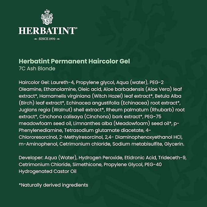 Herbatint Permanent Haircolor Gel, 7C