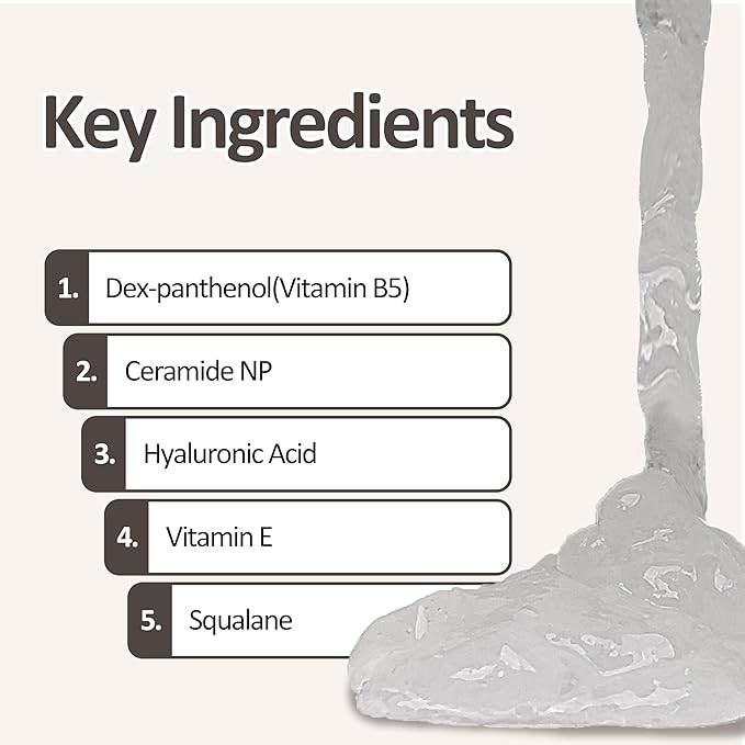 Cream - Dex-panthenol Soothing Gel Cream, 3.38fl/3.38oz Hydrating Face Moisturizer, Korean Skincare for All Skin Types