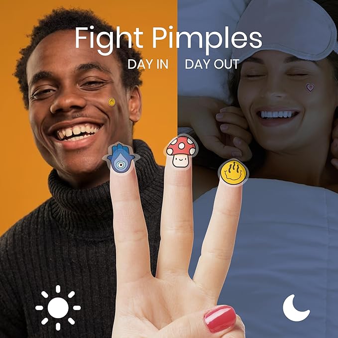 LivaClean 240 CT Superstar Cute Pimple Patches Trippy Edition w/Salicylic Acid & Tea Tree Oil - Pimple Patches Cute, Acne Patch for Face, Hydrocolloid Acne Patch