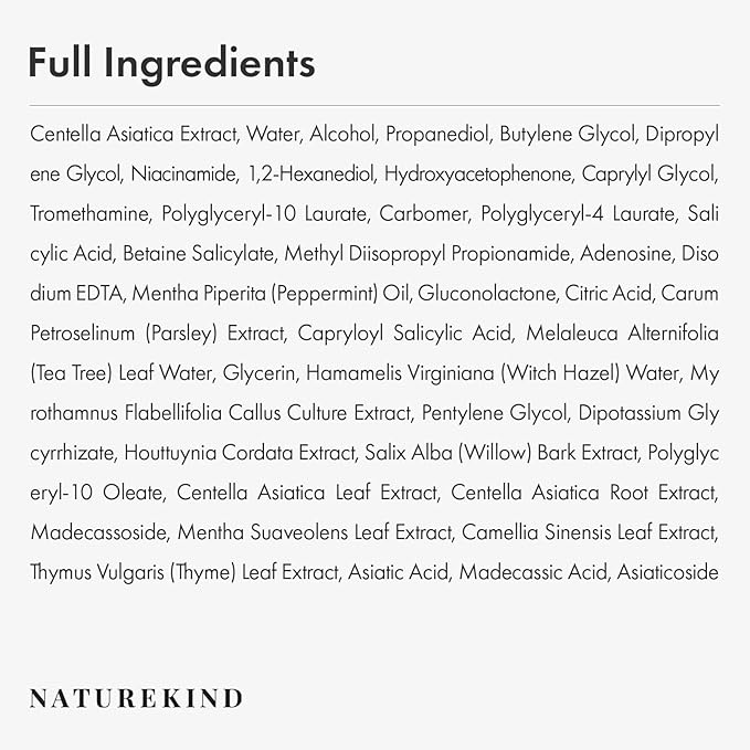 Heartleaf Tea Tree Tok, Acne Treatment, Soothing Toner Serum, Centella Asiatica, Korean Facial Skincare for Pore Control, Calming, Nourishing. 50ml, 1.69 fl. oz.