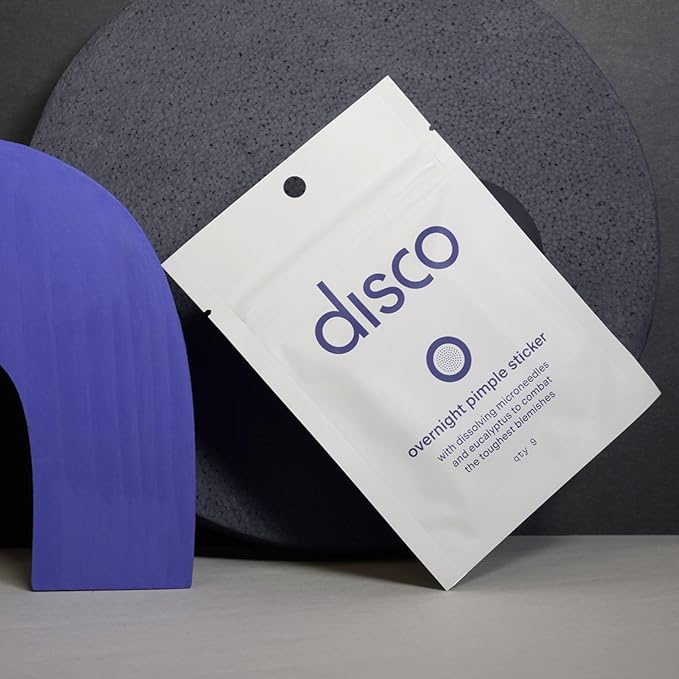 Disco Overnight Pimple Stickers | Acne Pimple Patches for Face, Breakout Strips, Toughest Blemish, Zit Spot Treatment with Fast-Acting Dissolving Microneedles & Eucalyptus Tackle Pimples in 6 Hours
