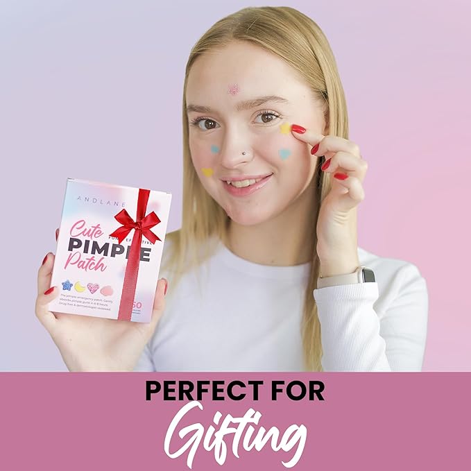 260Pcs Cute Pimple Patches for Face - Hydrocolloid Acne and Zit Patches - Blemish Stickers for Face Skin Care - Star, Heart, Cloud, Moon, Glitter & Regular Shapes, 7 Colors, 2 Sizes Stickers