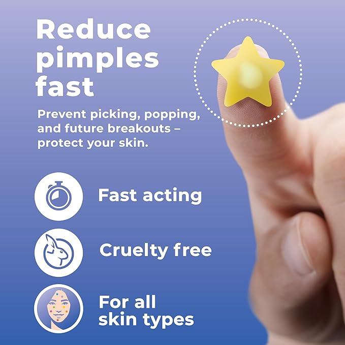 Star Pimple Patches for Face (240 Patches) with Hydrocolloid Only, Cute Acne Patches, Star Patches for Teens and Adults Zit Patches Stickers for Face, Fun Blemish Patches