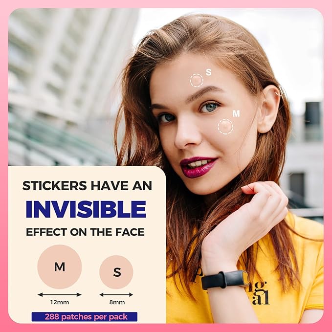 Rudraksh Pimple Patches for Face, 288 Counts, Hydrocolloid Pimple Patches, Invisible Patches for Face, Not Tested On Animals, 2 Multiple Sizes, Round Shape (288 Counts (2 Sizes))