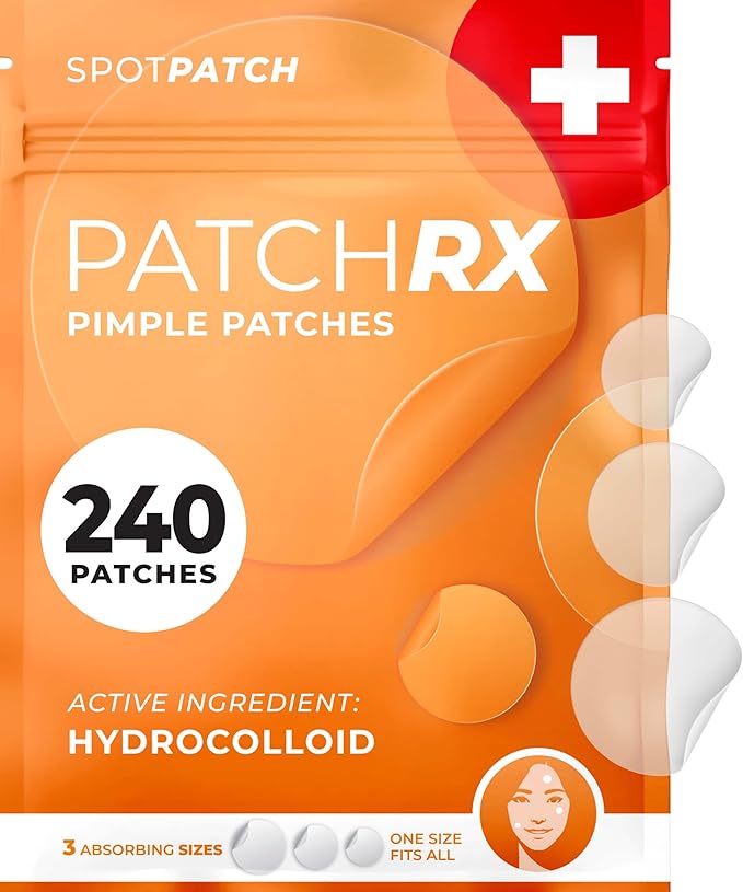 Pimple Patches for Face (240 Patches), Hydrocolloid Acne Patches, Pimple Patch Pimple Stickers, Hydrocolloid Patch Acne Dots Acne Pimple Patches For Face, Zit Patches, Acne Spot Treatment
