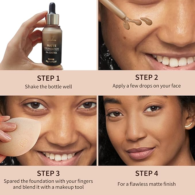 FV Full Coverage Liquid Foundation Makeup, Long Lasting