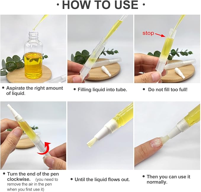 6pcs 3ml Empty Cuticle Oil