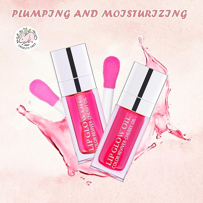 2PCS Lip Oil Set, Hydrating Lip