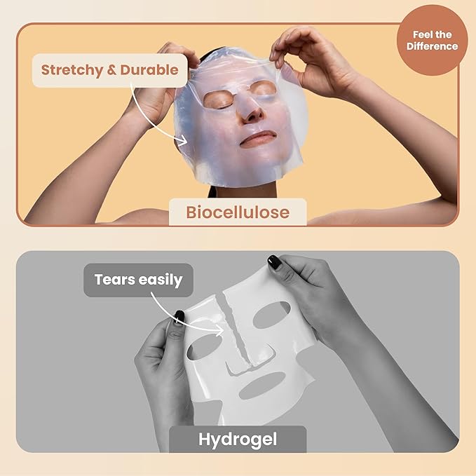 Body Restore Natural Collagen Face Mask 5 Pack – Korean Skin Care Sheet Mask with Fermented Coconut Water – Birthday Gifts for Women & Men, Support Deep Moisture, Dry Skin, Clean Beauty