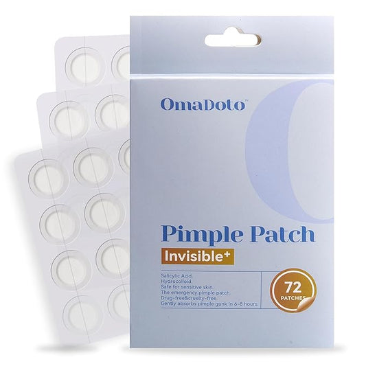 invisible pimple patches for face (72 Count) , 12mm Hydrocolloid acne Patches , Zit Patches, blemish patches for Face,Thin Edge with Fast Absorbing Technology